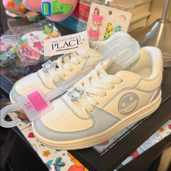 The Children's Place White and Light Blue Sneakers - Picture 3 of 5